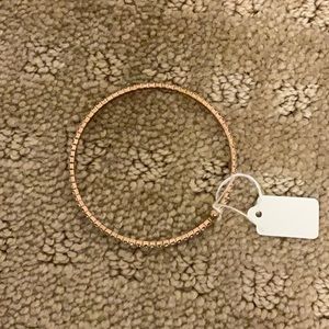 rose gold and silver rhine stone bracelet